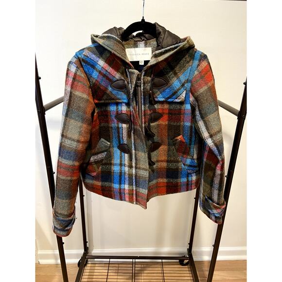 Veronica Beard Ianna Duffel Plaid Coat size 4 - Picture 3 of 8